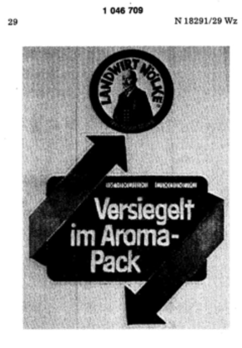 LANDWIRT NÖLKE Versiegelt im Aroma-Pack Logo (DPMA, 20.08.1982)