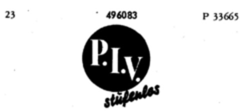 P.I.V. stufenlos Logo (DPMA, 10.06.1937)