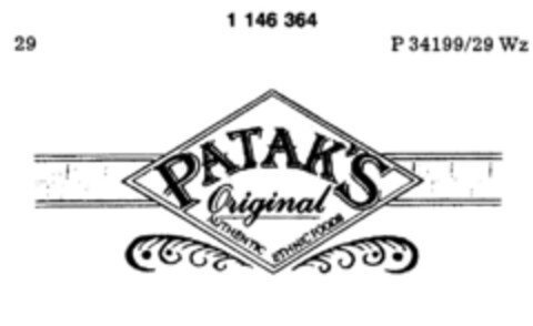PATAK`S Orginal Logo (DPMA, 19.08.1986)