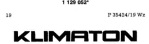 KLIMATON Logo (DPMA, 07/20/1987)