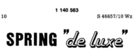 SPRING "de luxe" Logo (DPMA, 07.05.1988)