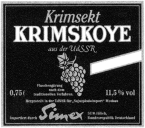 KRIMSKOYE Logo (DPMA, 06.02.1992)