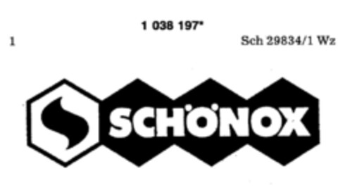 SCHÖNOX Logo (DPMA, 16.08.1982)