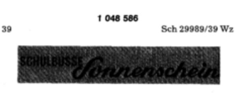 SCHULBUSSE Sonnenschein Logo (DPMA, 11/24/1982)