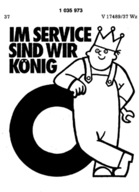 IM SERVICE SIND WIR KÖNIG Logo (DPMA, 28.03.1981)