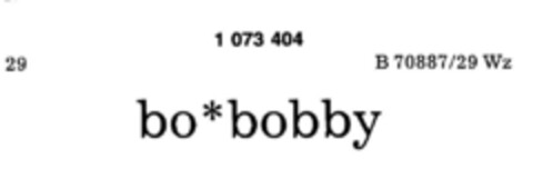 bo*bobby Logo (DPMA, 08/11/1982)