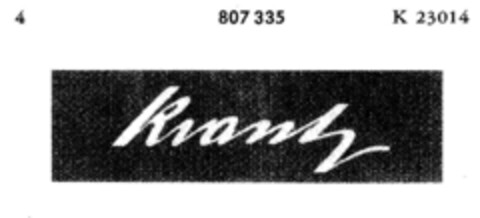 krantz Logo (DPMA, 11.06.1964)