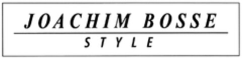 JOACHIM BOSSE STYLE Logo (DPMA, 07.01.2009)