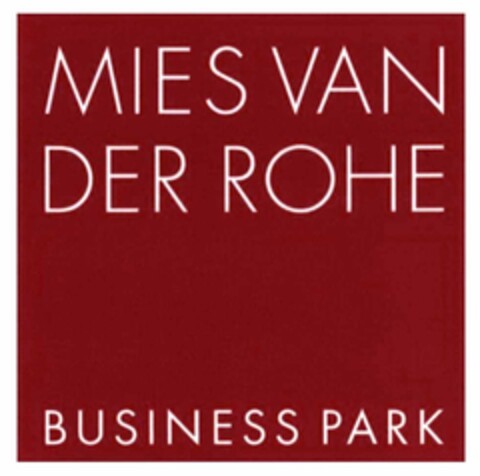 MIES VAN DER ROHE BUSINESS PARK Logo (DPMA, 01/26/2016)