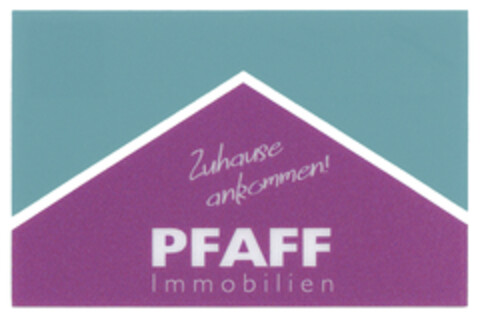 Zuhause ankommen! PFAFF Immobilien Logo (DPMA, 20.08.2020)