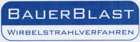 BAUERBLAST WIRBELSTRAHLVERFAHREN Logo (DPMA, 10/28/2002)