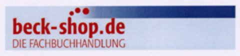 beck-shop.de DIE FACHBUCHHANDLUNG Logo (DPMA, 01/25/2005)