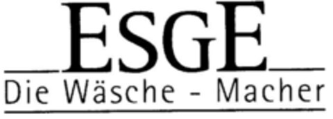 ESGE Die Wäsche - Macher Logo (DPMA, 05/10/1995)