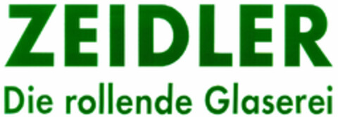 ZEIDLER  Die rollende Glaserei Logo (DPMA, 15.03.1996)