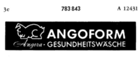 ANGOFORM Angora-GESUNDHEITSWÄSCHE Logo (DPMA, 16.08.1962)