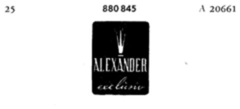 ALEXANDER exclusiv Logo (DPMA, 09.09.1969)