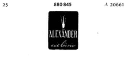 ALEXANDER exclusiv Logo (DPMA, 09/09/1969)