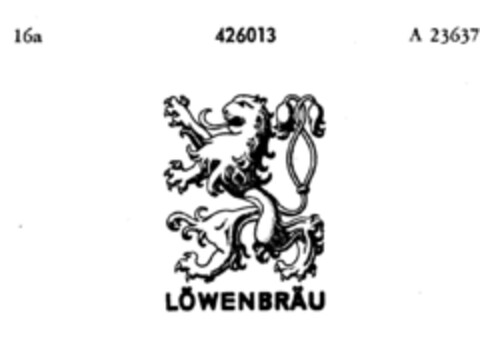 LÖWENBRÄU Logo (DPMA, 08/25/1930)