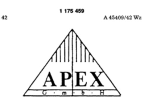 APEX G m b H Logo (DPMA, 11/04/1988)