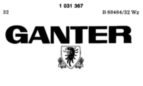 GANTER Logo (DPMA, 07/30/1981)