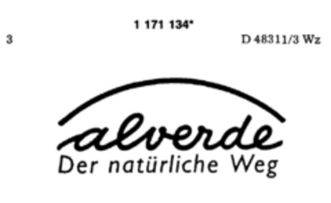 alverde Der natürliche Weg Logo (DPMA, 01.08.1990)