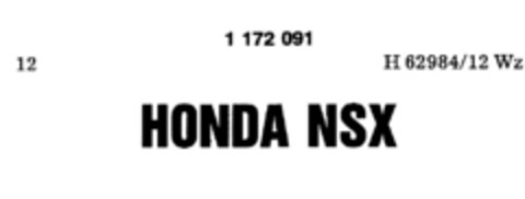 HONDA NSX Logo (DPMA, 02.02.1990)