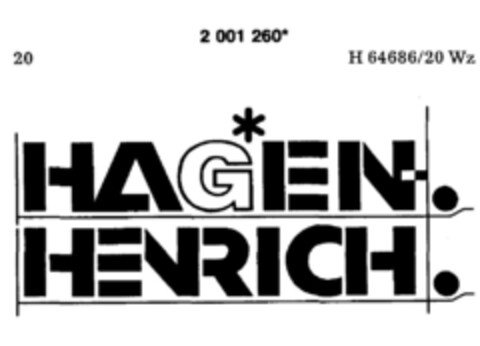 HAGEN-HENRICH Logo (DPMA, 19.12.1990)
