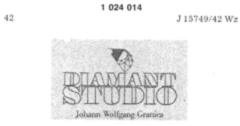 DIAMANT STUDIO Johann Wolfgang Granica Logo (DPMA, 21.01.1980)