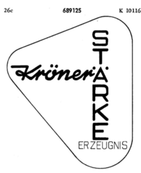 Kröner Stärke ERZEUGNIS Logo (DPMA, 30.03.1955)