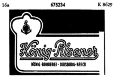 König Pilsener Logo (DPMA, 01.07.1954)