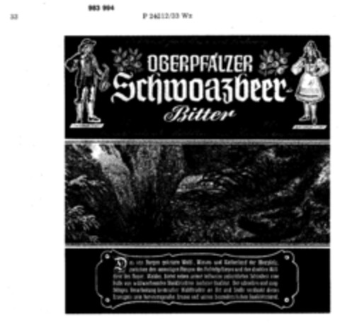 OBERPFÄLZER Schwoazbeer Logo (DPMA, 02.11.1976)