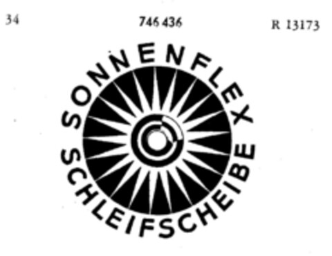 SONNENFLEX SCHLEIFSCHEIBE Logo (DPMA, 20.01.1960)