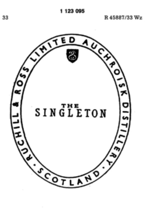 THE SINGLETON RUCHILL & ROSS LIMITED AUCHROISK DISTILLERY Logo (DPMA, 10/07/1987)