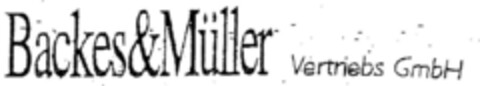 Backes&Müller Vertriebs GmbH Logo (DPMA, 10/19/2001)