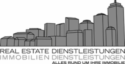 REAL ESTATE DIENSTLEISTUNGEN IMMOBILIEN DIENSTLEISTUNGEN ALLES RUND UM IHRE IMMOBILIE Logo (DPMA, 04/27/2017)