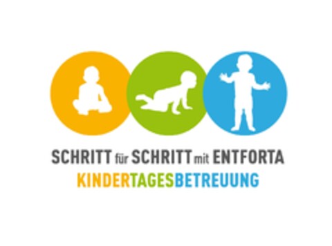 SCHRITT für SCHRITT mit ENTFORTA KINDERTAGESBETREUUNG Logo (DPMA, 05.12.2018)