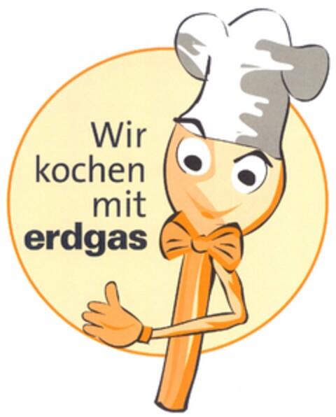 Wir kochen mit erdgas Logo (DPMA, 25.02.2005)