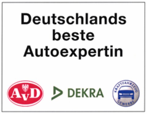 Deutschlands beste Autoexpertin  AvD DEKRA Logo (DPMA, 18.05.2005)