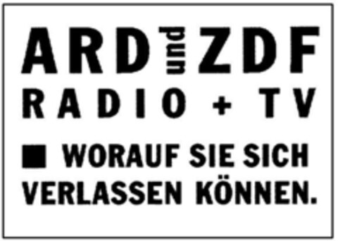 ARD und ZDF RADIO + TV Logo (DPMA, 10.05.1995)
