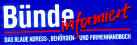 Bünde informiert - DAS BLAUE Logo (DPMA, 11/16/1995)