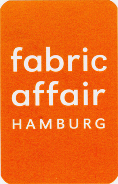 fabric affair HAMBURG Logo (DPMA, 28.02.1997)