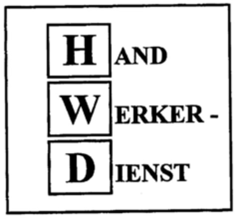 HWD HANDWERKERDIENST Logo (DPMA, 28.05.1999)