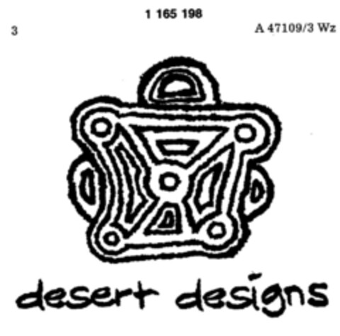 desert designs Logo (DPMA, 17.10.1989)