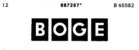 BOGE Logo (DPMA, 07/22/1971)