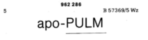 apo-PULM Logo (DPMA, 15.12.1976)