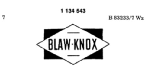 BLAW-KNOX Logo (DPMA, 11/14/1987)