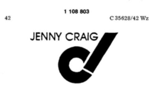 JENNY CRAIG Logo (DPMA, 03.10.1986)