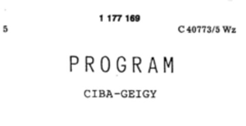 PROGRAM CIBA-GEIGY Logo (DPMA, 07/23/1990)