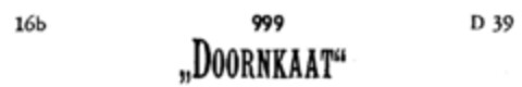 "DOORNKAAT" Logo (DPMA, 01.10.1894)