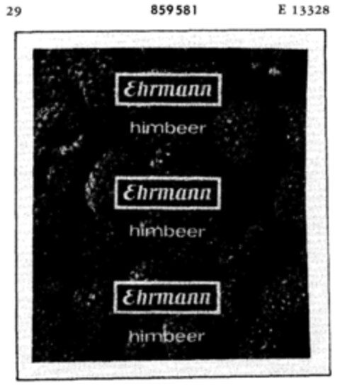 Ehrmann himbeer Logo (DPMA, 23.03.1968)